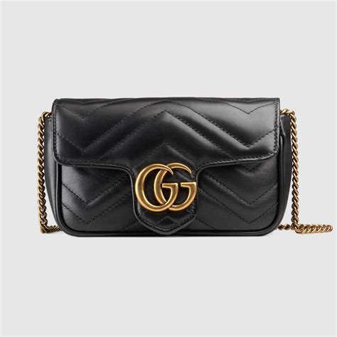 new gucci marmont super mini|GG Marmont super mini bag in black leather .